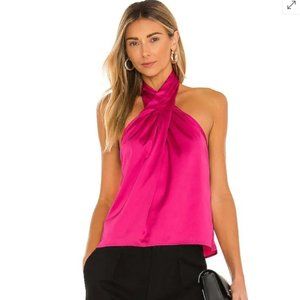 Superdown: Amerie Pleated Halter Top - Pink